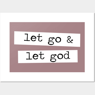 Let Go and Let God Typewriter Paper Strips Posters and Art